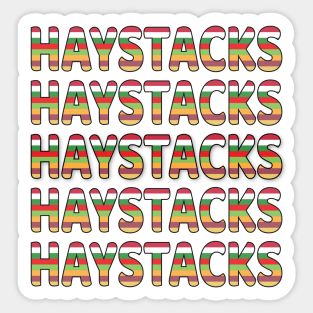 Haystacks Sticker